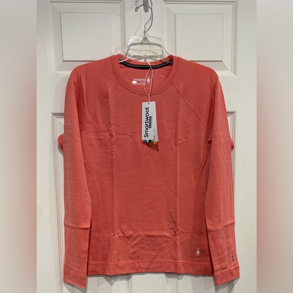 SmartWool Women's XL Merino 250 Base Layer Top Long Sleeve Tee NWT Coral Reef